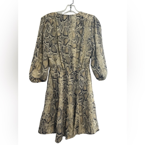 ZARA Snake Print Button Front Dress Size Small - Picture 2 of 11